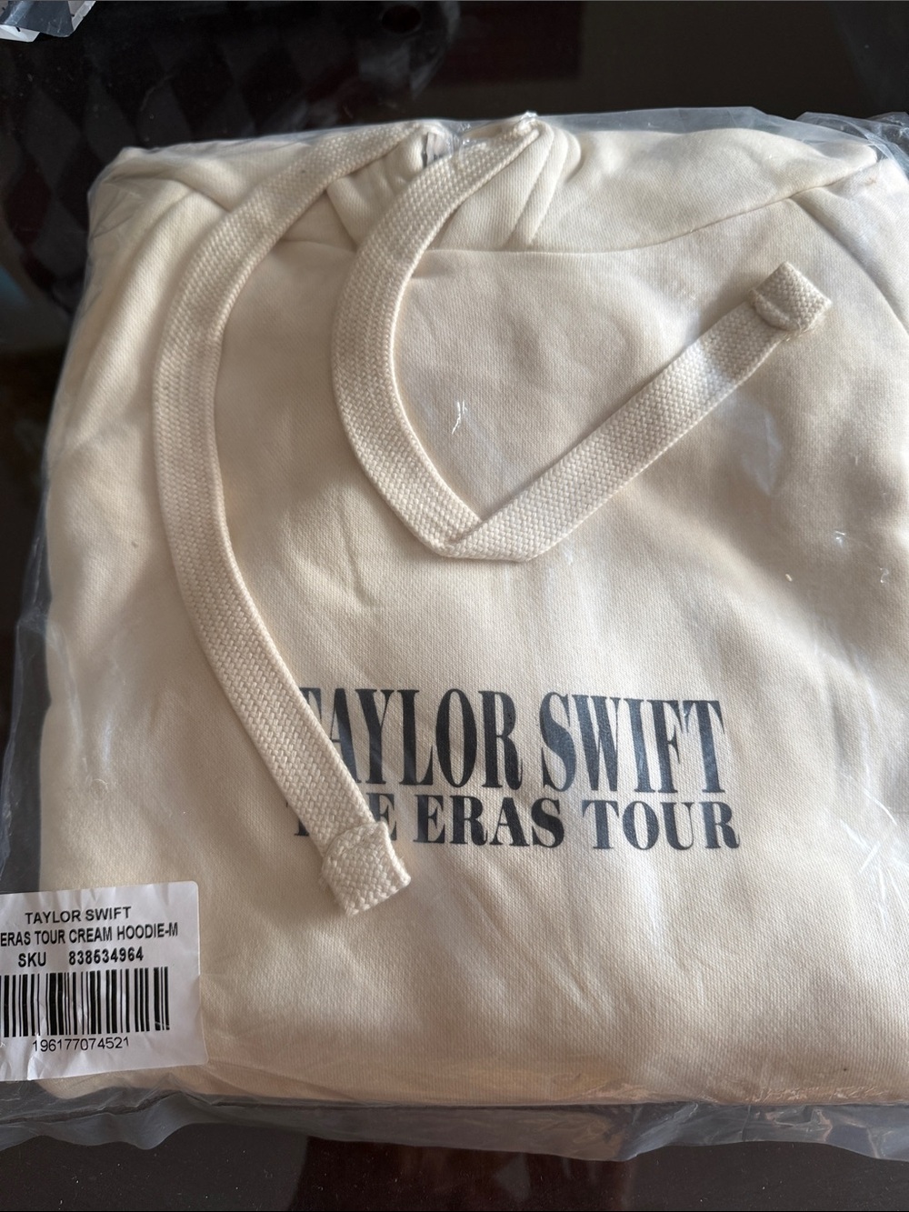 Taylor Swift Cream Crewneck Sweater with Eras Tour Print - Men